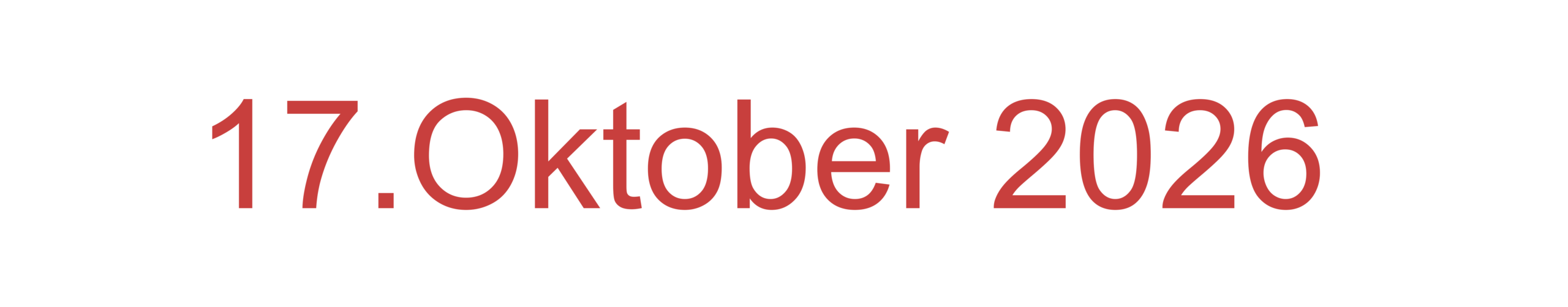 Ein Banner mit roter Schrift "17. Oktober 2026"
